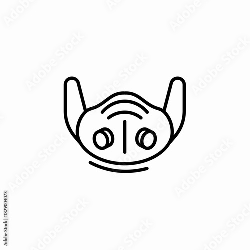 respiraotr mask icon sign vector