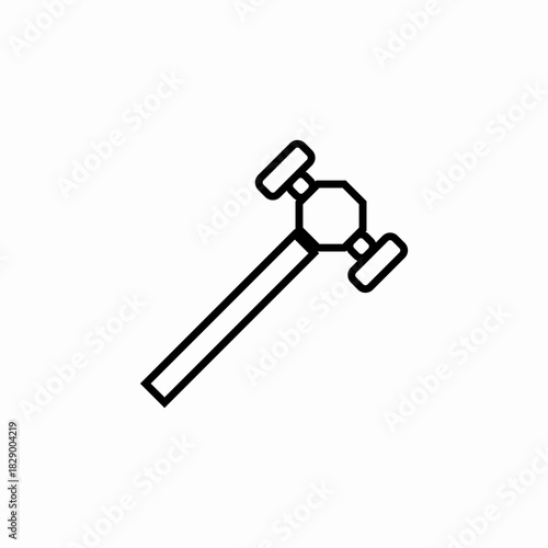 thin hammer icon sign vector