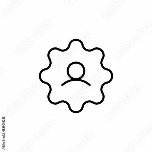 user settings icon sign vector