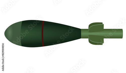 Green missile bomb. vector illustration