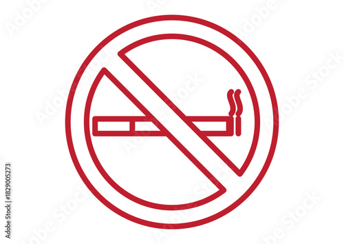 No Smoking Sign Red