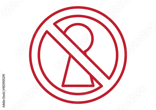 No Entry Sign Keyhole