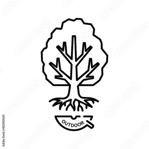 Explore nature's beauty with this tree icon, perfect for outdoor adventure and eco-friendly designs, showing growth, strength, and connection to nature