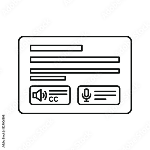 Accessibility settings interface for modern devices offering audio control and closed captions, ideal for tech companies and inclusive designs.