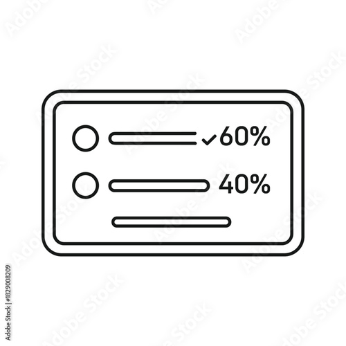 Poll results reveal 60 percent approval and 40 percent opposition in a sleek, modern presentation ready for your compelling business report