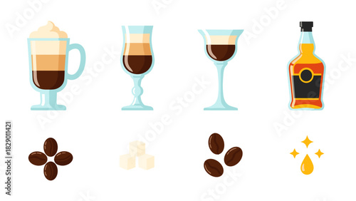 Delicious Irish coffee ingredients enhance your creative projects with style and flair
