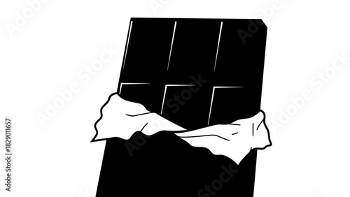 Decadent dark chocolate bar tempting treat for sweet tooth cravings and indulgence bliss