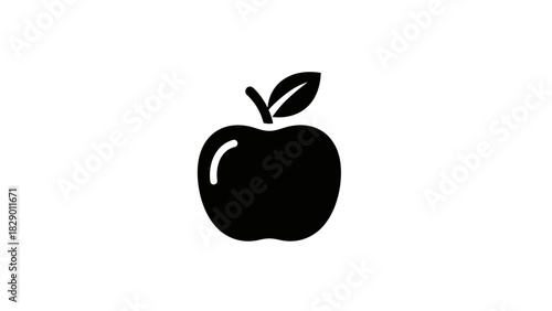 Crisp apple icon for healthy lifestyle campaigns and fresh food promotions, simple design