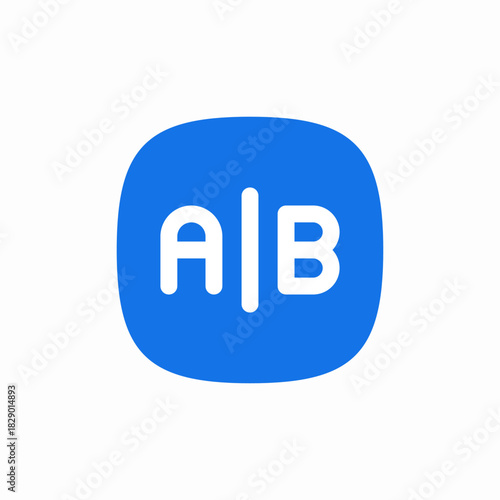 A B test icon sign vector