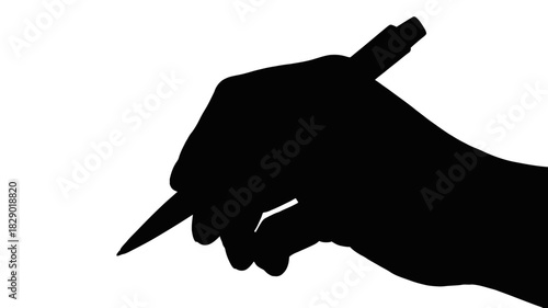 Hand holding a pen to write notes, create art, or sign documents with professional touch and creative ideas