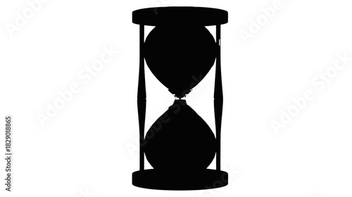 Elegant hourglass symbolizes time management, deadlines, and efficiency for business and personal productivity