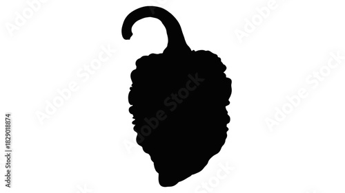Spice up your designs with this intense habanero pepper silhouette, a fiery addition to any food project