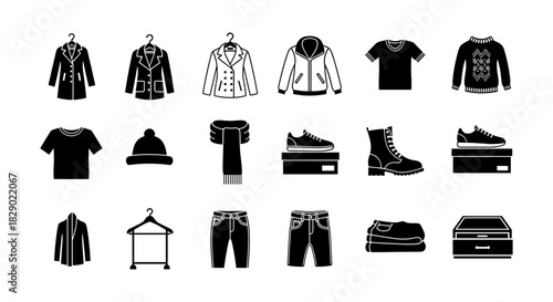 Silhouette collection of winter apparel and accessories for fashion enthusiasts