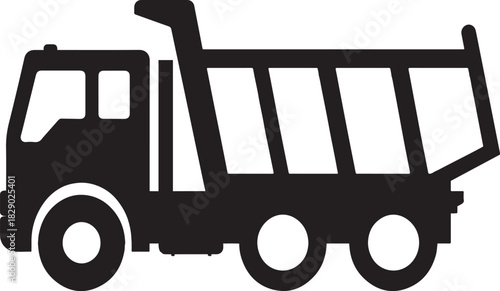 dump truck silhouette icon