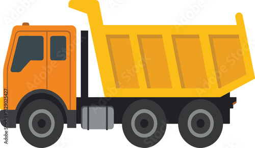 yellow dump truck