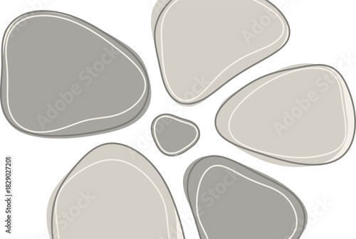 Abstract geometric flower shape in neutral tones perfect for modern designs and backgrounds adding soft sophistication to projects like branding or website elements