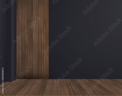 empty room with a wood floor