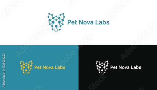 Molecular Dog Head Science & Biotechnology Pet Healthcare Logo