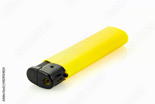 Wallpaper Mural Gas lighter yellow color isolated on white background. Close-up Torontodigital.ca