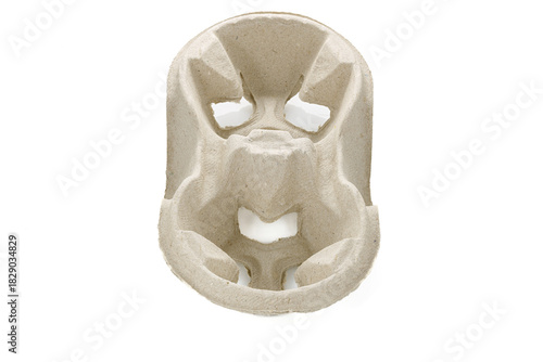 Wallpaper Mural Empty disposable cellulose cup holder for two glasses, isolated on white background. Torontodigital.ca