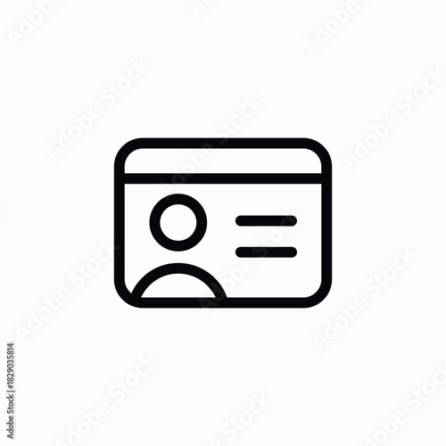 id badge card icon sign vector