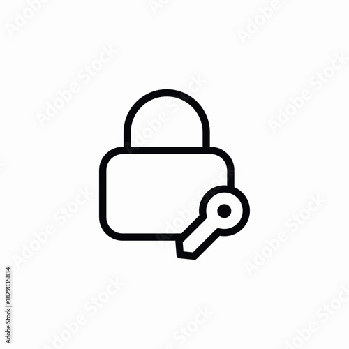 lockpad key icon sign vector