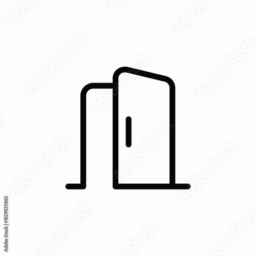 open door icon sign vector