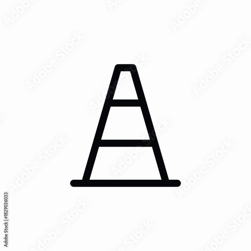 traffic cone icon sign vector