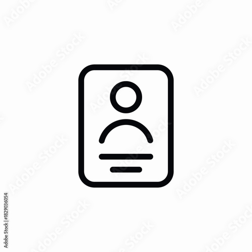 vertical id badge icon sign vector