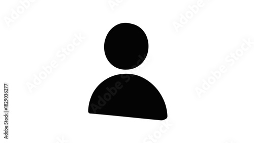 Simple user icon profile avatar for website or application design, a clean placeholder image, user interface