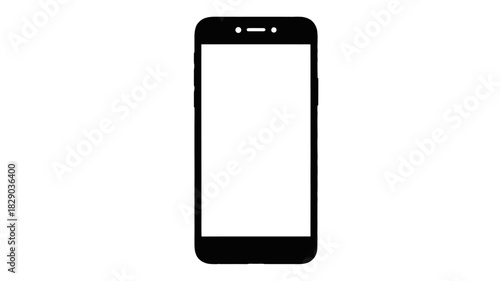 Clean modern smartphone design for app mockups and UI templates, sleek mobile device technology, dark theme