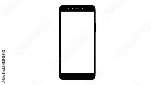 Sleek cellphone device mockup for app promotions and digital product showcase on mobile platform