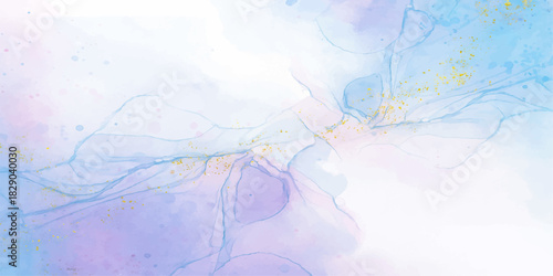 Abstract artistic blue smoke and snow pattern design with colorful winter flower light illustration backdrop texture