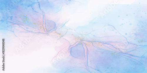 Abstract blue background with wispy smoke clouds, a light, wintery nature illustration