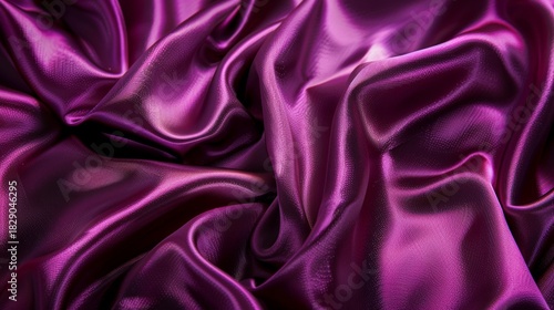 An abstract landscape of vibrant fuchsia pink satin fabric, creating a captivating and sensual visual experience.