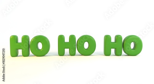 Ho ho ho christmas holiday cheer festive green text design
