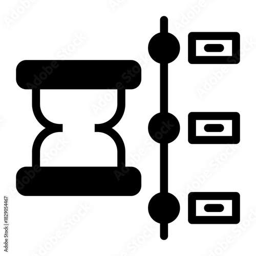Historical Milestone Chronology Schedule Icon from Customer Assessment Collection (Mixed style)