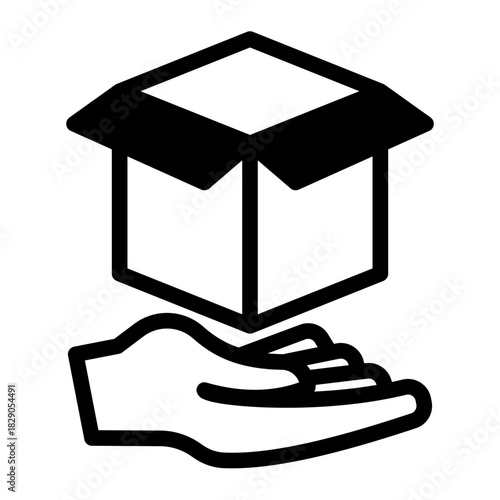 Product Delivery Box Present Icon from Customer Assessment Collection (Mixed style)