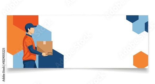 Delivery service vector illustration showcasing efficient transportation solutions and logistics