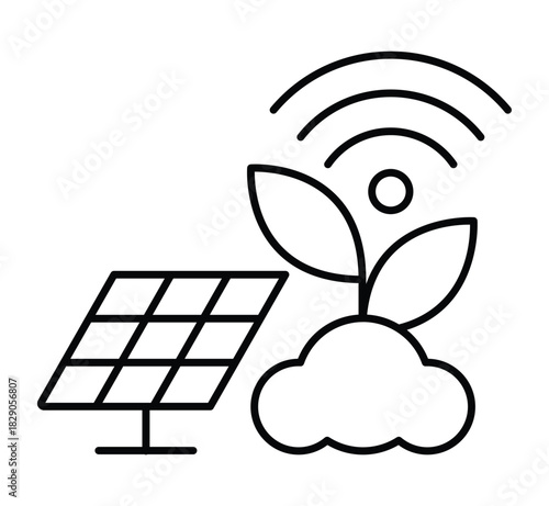 Innovative Solar Energy Concept with Plant Growth and Wireless Signals
