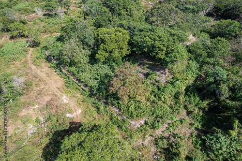 Aerial View of Chultún Ha Pyramid in Izamal, Yucatán, Mexico