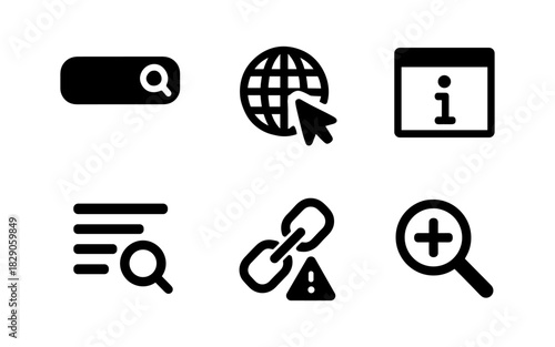 Minimalist digital icons for web search and online information access
