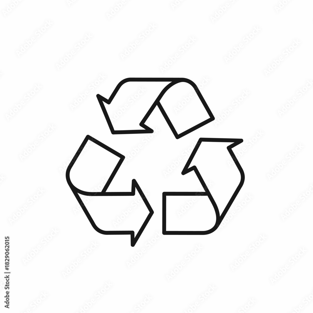 Obraz premium recycle symbol on white, recycle symbol icon, green recycle symbol, 