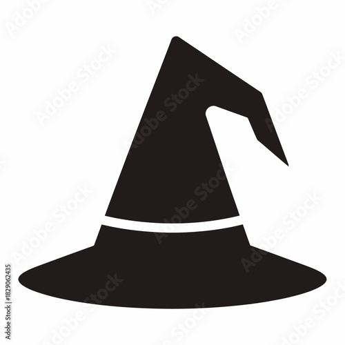 witch hat icon minimalist vector silhouette