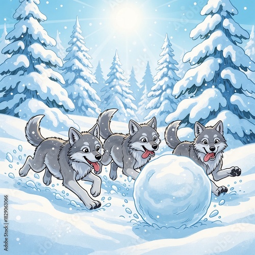 santa claus and snowman