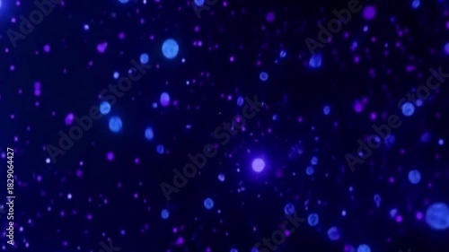 Wallpaper Mural Abstract video of glowing blue and purple particles floating in space Torontodigital.ca