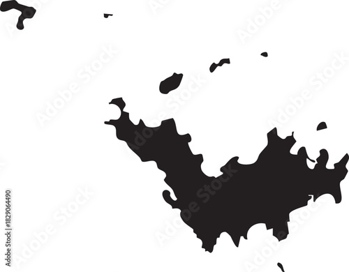 Saint Barts Map Silhouette