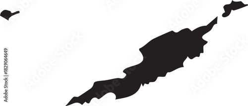 Anguilla Map Silhouette Isolated Vector