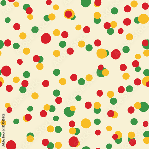 Сolor background, colorful vector texture with circles. Splash effect banner. Dotted abstract illustration with blurred drops of rain. Seamless pattern for fabric, textile.