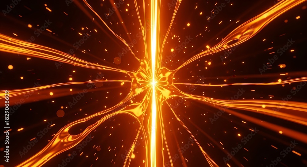 custom made wallpaper toronto digitalFiery Energetic Paths with Luminous Center and Particle Sparks Background